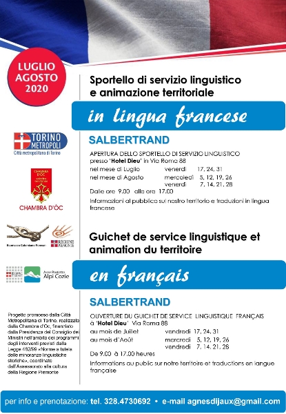 Sportello di servizio linguistico e animazione territoriale in lingua francese
